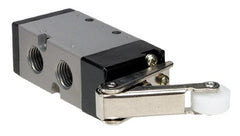 ARO/Ingersoll-Rand - 1/4" NPT Manual Mechanical Valve - 4-Way, 2 Position, Roller Lever/Spring & 0.7 CV Rate - Exact Tooling