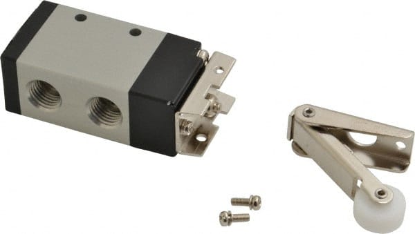 ARO/Ingersoll-Rand - 1/4" NPT Manual Mechanical Valve - 3-Way, 2 Position, Roller Lever/Spring & 0.7 CV Rate - Exact Tooling