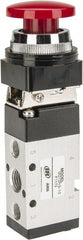ARO/Ingersoll-Rand - 1/4" NPT Manual Mechanical Valve - 4-Way, 2 Position, Push-Button/Spring & 0.7 CV Rate - Exact Tooling