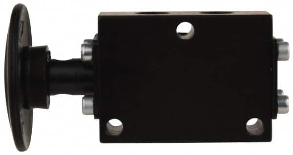 ARO/Ingersoll-Rand - 1/8" NPT Manual Mechanical Valve - 3-Way, 2 Position, Palm Button/Spring & 0.4 CV Rate - Exact Tooling