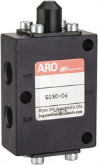 ARO/Ingersoll-Rand - 1/8" NPT Manual Mechanical Valve - 3-Way, 2 Position, Cam Stem/Spring & 0.4 CV Rate - Exact Tooling