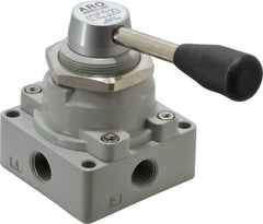 ARO/Ingersoll-Rand - 3/8" NPT Manual Mechanical Valve - 4-Way, 3 Position, Lever/Manual & 2 CV Rate - Exact Tooling