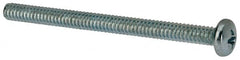 Value Collection - #10-24 UNC, 2-1/2" Length Under Head Phillips Drive Machine Screw - Pan Head, Grade 2 Steel, Zinc-Plated Finish, Without Washer - Exact Tooling