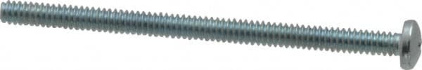 Value Collection - #10-24 UNC, 3" Length Under Head Phillips Drive Machine Screw - Pan Head, Grade 2 Steel, Zinc-Plated Finish, Without Washer - Exact Tooling