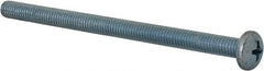 Value Collection - #10-32 UNF, 3" Length Under Head Phillips Drive Machine Screw - Pan Head, Grade 2 Steel, Zinc-Plated Finish, Without Washer - Exact Tooling