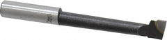 Interstate - 7/16" Min Bore Diam, 2-1/4" Max Bore Depth, 3/8 Shank Diam, Boring Bar - Right Hand Cut, Carbide-Tipped, Bright Finish - Exact Tooling