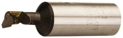 Made in USA - 7/16" Min Bore Diam, 2-1/4" Max Bore Depth, 3/4 Shank Diam, Boring Bar - Right Hand Cut, Carbide-Tipped, Bright Finish - Exact Tooling