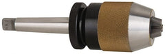 Albrecht - 2MT, 1/32 to 1/2" Capacity, Steel Integral Shank Drill Chuck - Keyless, Taper Shank, 2" Sleeve Diam, 3-3/8" Open Length - Exact Tooling