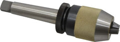 Albrecht - 3MT, 1/32 to 1/2" Capacity, Steel Integral Shank Drill Chuck - Keyless, Taper Shank, 2" Sleeve Diam, 3-3/8" Open Length - Exact Tooling