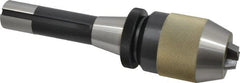 Albrecht - R8, 1/32 to 1/2" Capacity, Steel Integral Shank Drill Chuck - Keyless, Taper Shank, 2" Sleeve Diam, 3-5/16" Open Length - Exact Tooling