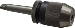 Albrecht - 2MT, 1/32 to 1/2" Capacity, Steel Integral Shank Drill Chuck - Keyless, Taper Shank, 2" Sleeve Diam, 3-3/8" Open Length - Exact Tooling