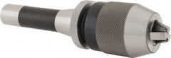 Albrecht - R8, 1/32 to 1/2" Capacity, Steel Integral Shank Drill Chuck - Keyless, Taper Shank, 2" Sleeve Diam, 3-5/16" Open Length - Exact Tooling