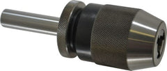 Albrecht - 1/32 to 1/2" Capacity, Steel Integral Shank Drill Chuck - Keyless, Straight Shank, 2" Sleeve Diam, 3-1/8" Open Length - Exact Tooling