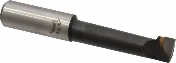 Interstate - 11/16" Min Bore Diam, 2-13/16" Max Bore Depth, 3/4 Shank Diam, Boring Bar - Right Hand Cut, Carbide-Tipped, Bright Finish - Exact Tooling