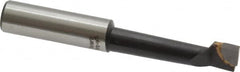Interstate - 3/8" Min Bore Diam, 1-13/32" Max Bore Depth, 3/8 Shank Diam, Boring Bar - Right Hand Cut, Carbide-Tipped, Bright Finish - Exact Tooling