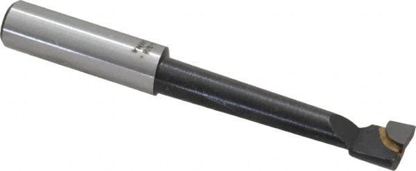 Interstate - 3/8" Min Bore Diam, 1-7/8" Max Bore Depth, 3/8 Shank Diam, Boring Bar - Right Hand Cut, Carbide-Tipped, Bright Finish - Exact Tooling