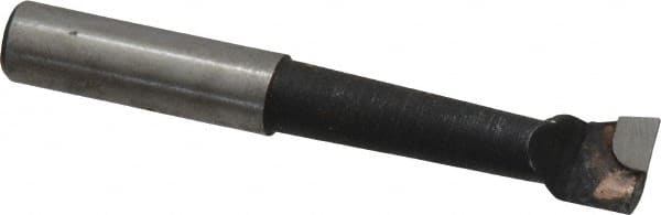 Interstate - 7/16" Min Bore Diam, 1-11/16" Max Bore Depth, 3/8 Shank Diam, Boring Bar - Right Hand Cut, Carbide-Tipped, Bright Finish - Exact Tooling