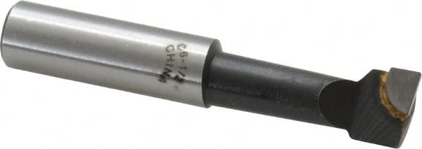 Interstate - 9/16" Min Bore Diam, 1-1/2" Max Bore Depth, 1/2 Shank Diam, Boring Bar - Right Hand Cut, Carbide-Tipped, Bright Finish - Exact Tooling