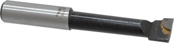 Interstate - 9/16" Min Bore Diam, 2-1/4" Max Bore Depth, 1/2 Shank Diam, Boring Bar - Right Hand Cut, Carbide-Tipped, Bright Finish - Exact Tooling
