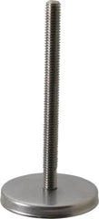 Gibraltar - 3/8-16 Bolt Thread, Stud Mount Leveling Pad & Mount - 250 Max Lb Capacity, 2.4" Base Diam, 4" Thread Length - Exact Tooling
