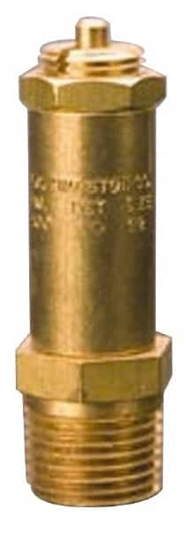Kingston - 1/4" Inlet, Safety Relief Valve - 50 Max psi, Brass - Exact Tooling