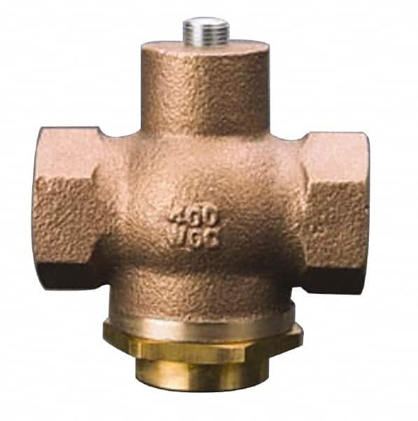 Kingston - 1-1/2" Brass Check Valve - Inline, FNPT x FNPT, 400 WOG - Exact Tooling