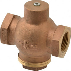 Kingston - 1" Brass Check Valve - Inline, FNPT x FNPT, 400 WOG - Exact Tooling