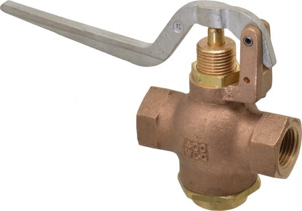 Kingston - 1/2" Pipe, 400 Max psi, Buna N Disc, Self Closing Control Valve - Squeeze Lever, FNPT x FNPT End Connections - Exact Tooling