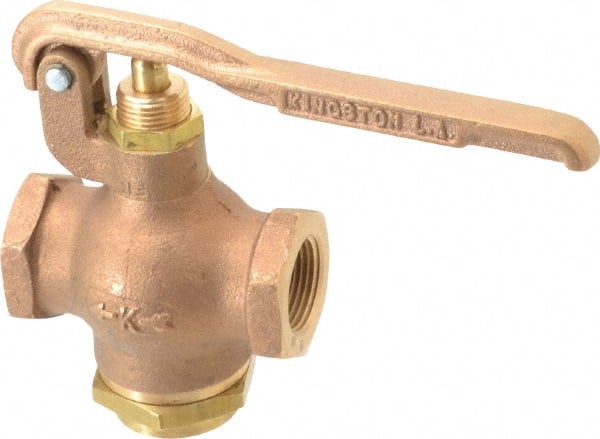 Kingston - 3/4" Pipe, 400 Max psi, Buna N Disc, Self Closing Control Valve - Squeeze Lever, FNPT x FNPT End Connections - Exact Tooling