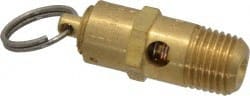 Kingston - 1/4" Inlet, ASME Safety Relief Valve - 100 Max psi, Brass - Exact Tooling