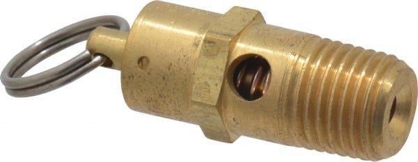 Kingston - 1/4" Inlet, ASME Safety Relief Valve - 150 Max psi, Brass - Exact Tooling