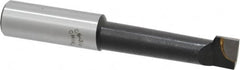 Interstate - 11/16" Min Bore Diam, 2-13/16" Max Bore Depth, 3/4 Shank Diam, Boring Bar - Right Hand Cut, Carbide-Tipped, Bright Finish - Exact Tooling