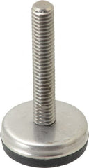 Gibraltar - 5/16-18 Bolt Thread, Stud Mount Leveling Pad & Mount - 250 Max Lb Capacity, 1.2" Base Diam, 1-1/2" Thread Length - Exact Tooling