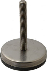 Gibraltar - 5/16-18 Bolt Thread, Stud Mount Leveling Pad & Mount - 250 Max Lb Capacity, 2.03" Base Diam, 2" Thread Length - Exact Tooling