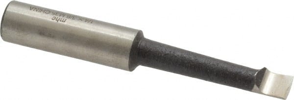 Interstate - 1/4" Min Bore Diam, 1-1/4" Max Bore Depth, 3/8 Shank Diam, Boring Bar - Right Hand Cut, Cobalt, Bright Finish - Exact Tooling