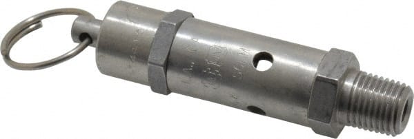 Kingston - 1/4" Inlet, ASME Safety Relief Valve - 100 Max psi, Stainless Steel - Exact Tooling