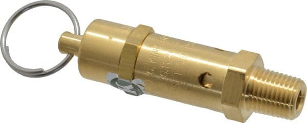 Kingston - 1/4" Inlet, ASME Safety Relief Valve - 50 Max psi, Brass - Exact Tooling