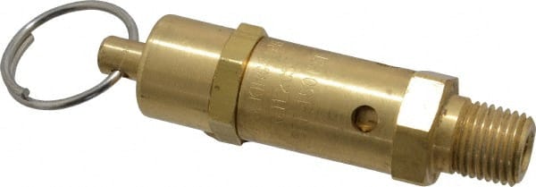 Kingston - 1/4" Inlet, ASME Safety Relief Valve - 150 Max psi, Brass - Exact Tooling