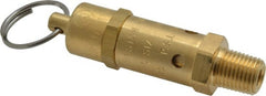 Kingston - 1/4" Inlet, ASME Safety Relief Valve - 175 Max psi, Brass - Exact Tooling