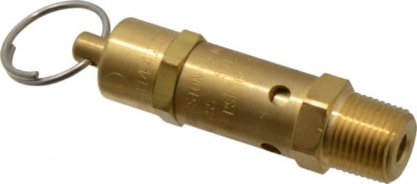 Kingston - 3/8" Inlet, ASME Safety Relief Valve - 100 Max psi, Brass - Exact Tooling