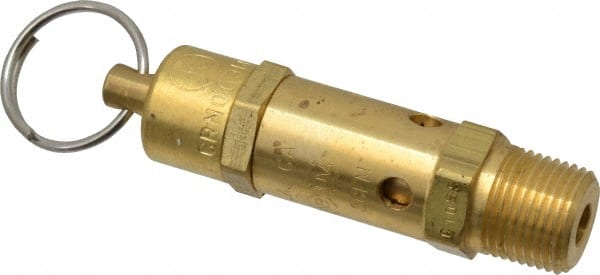 Kingston - 3/8" Inlet, ASME Safety Relief Valve - 200 Max psi, Brass - Exact Tooling