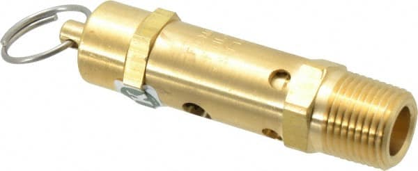 Kingston - 1/2" Inlet, ASME Safety Relief Valve - 100 Max psi, Brass - Exact Tooling