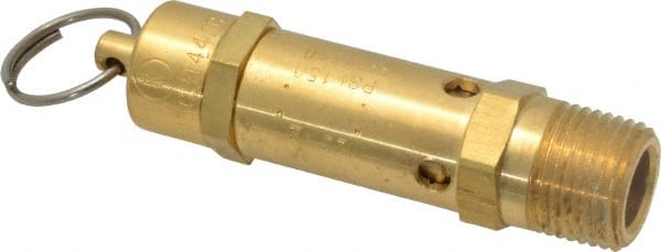 Kingston - 1/2" Inlet, ASME Safety Relief Valve - 150 Max psi, Brass - Exact Tooling