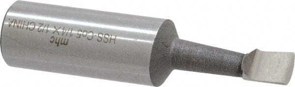 Interstate - 1/4" Min Bore Diam, 3/4" Max Bore Depth, 1/2 Shank Diam, Boring Bar - Right Hand Cut, Cobalt, Bright Finish - Exact Tooling