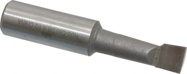 Interstate - 3/8" Min Bore Diam, 1-1/8" Max Bore Depth, 1/2 Shank Diam, Boring Bar - Right Hand Cut, Cobalt, Bright Finish - Exact Tooling