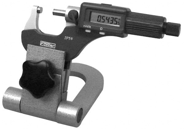 Fowler - Micrometer Stand - Use with Any Micrometer - Exact Tooling