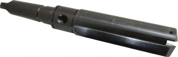 Allied Machine and Engineering - Series 5, 2-1/2 to 3-1/2" Diam, 5MT Taper Shank, Straight Flute Spade Drill - 6-3/4" Max Depth, 11-5/16" Body Length, 16-15/16" OAL, Short Length, Through Coolant - Exact Tooling
