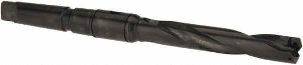 Allied Machine and Engineering - Series 1.5, 55/64 to 15/16" Diam, 3MT Taper Shank, Helical Flute Spade Drill - 4-3/4" Max Depth, 7-39/64" Body Length, 11-5/32" OAL, Intermediate Length, Through Coolant - Exact Tooling