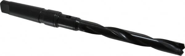 Allied Machine and Engineering - Series 1.5, 55/64 to 15/16" Diam, 4MT Taper Shank, Helical Flute Spade Drill - 6-3/4" Max Depth, 9-43/64" Body Length, 14-5/32" OAL, Standard Length, Through Coolant - Exact Tooling