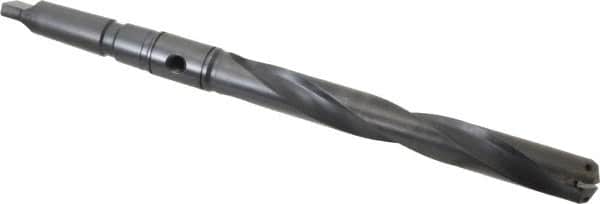 Allied Machine and Engineering - Series 2, 31/32 to 1-3/8" Diam, 3MT Taper Shank, Helical Flute Spade Drill - 7-3/8" Max Depth, 10-15/64" Body Length, 13-25/32" OAL, Standard Length, Through Coolant - Exact Tooling